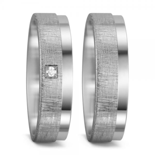 Trauringe Weissgold von Weidner 62170 + 72170